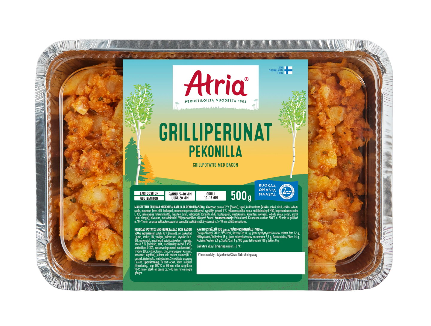 Atria Grilliperunat Pekonilla 500g Atria Atria Grilliperunat Pekonilla 500g Atria